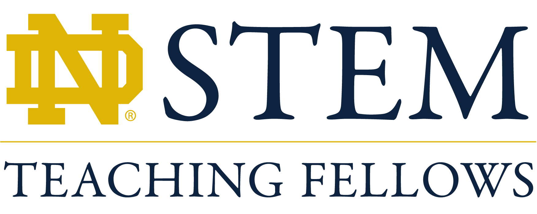 STEM Teaching Fellows Logo white letters gold ND